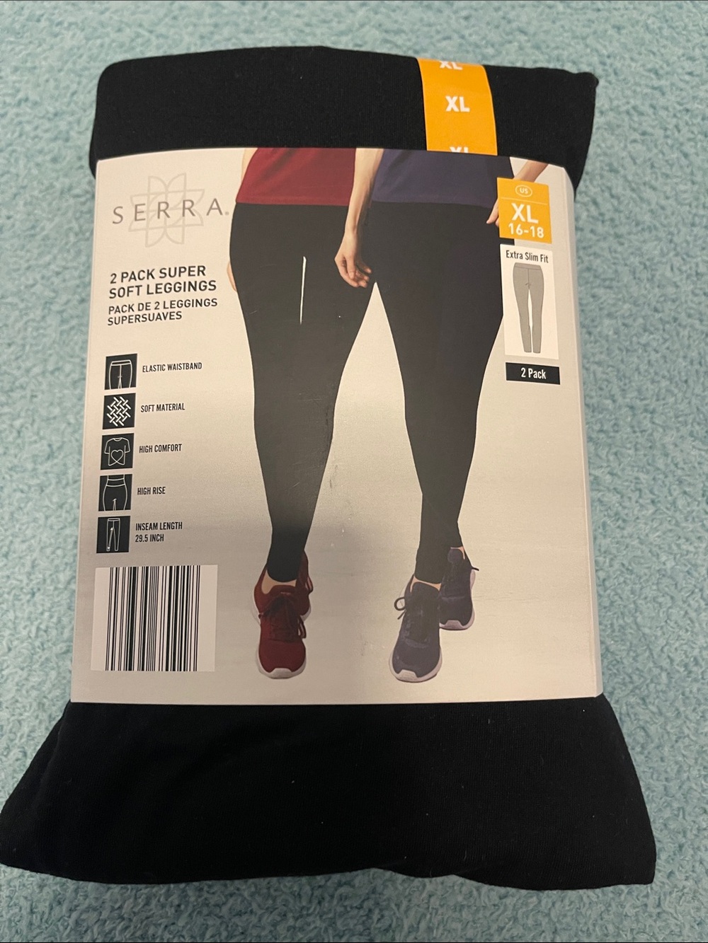 Serra 2 pack Ladies Super Soft Leggings-Sz XL